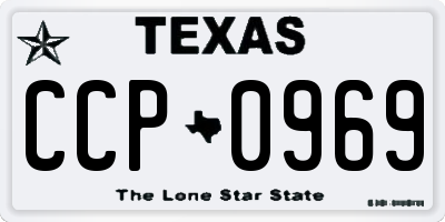 TX license plate CCP0969