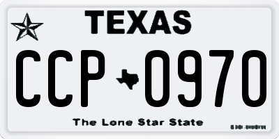TX license plate CCP0970