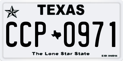 TX license plate CCP0971