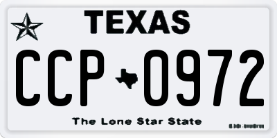TX license plate CCP0972