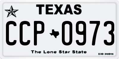 TX license plate CCP0973