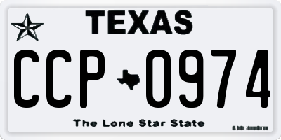 TX license plate CCP0974
