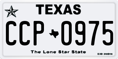 TX license plate CCP0975