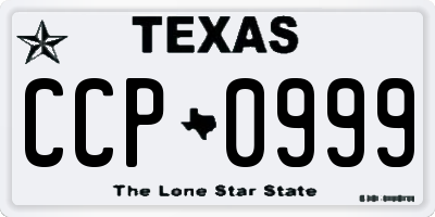 TX license plate CCP0999