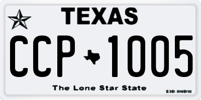 TX license plate CCP1005