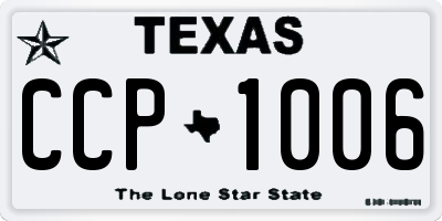 TX license plate CCP1006