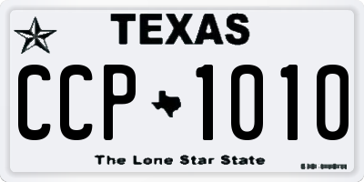 TX license plate CCP1010