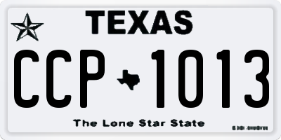 TX license plate CCP1013