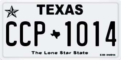 TX license plate CCP1014