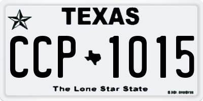 TX license plate CCP1015