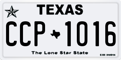 TX license plate CCP1016