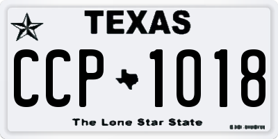 TX license plate CCP1018