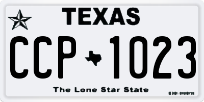 TX license plate CCP1023
