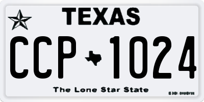 TX license plate CCP1024