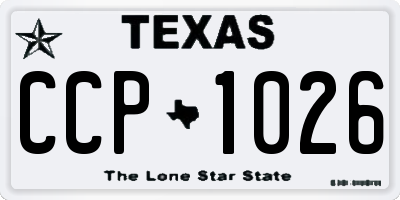TX license plate CCP1026