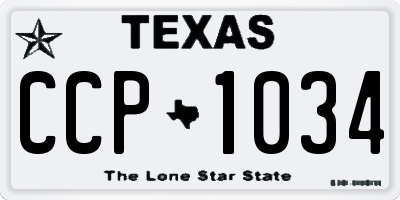 TX license plate CCP1034