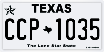 TX license plate CCP1035