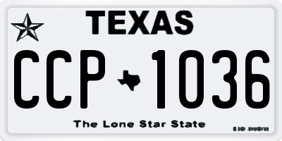 TX license plate CCP1036
