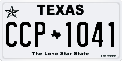 TX license plate CCP1041