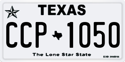 TX license plate CCP1050