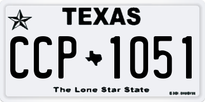 TX license plate CCP1051