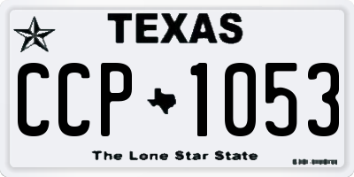TX license plate CCP1053