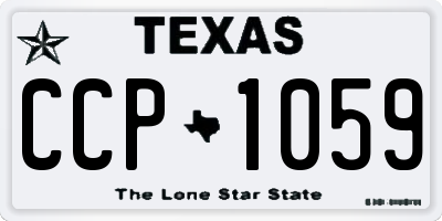 TX license plate CCP1059