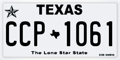 TX license plate CCP1061