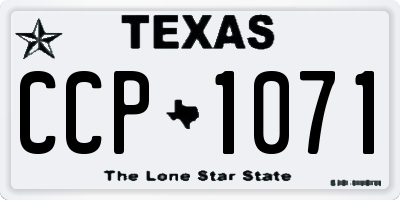 TX license plate CCP1071