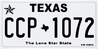 TX license plate CCP1072