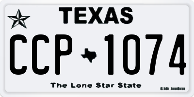 TX license plate CCP1074