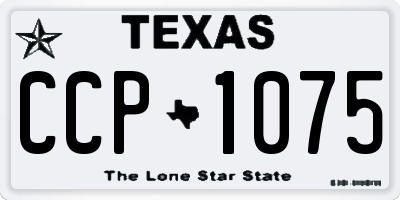 TX license plate CCP1075