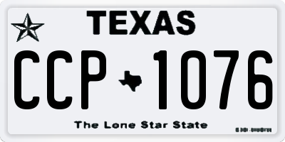 TX license plate CCP1076