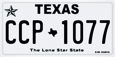 TX license plate CCP1077