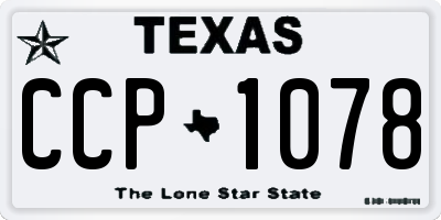 TX license plate CCP1078