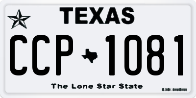 TX license plate CCP1081