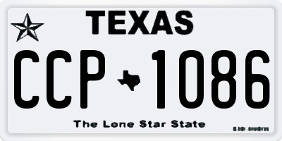 TX license plate CCP1086