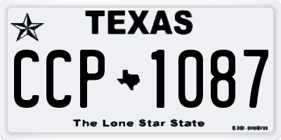 TX license plate CCP1087