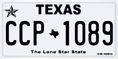 TX license plate CCP1089