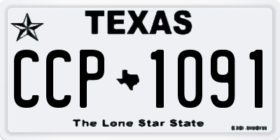 TX license plate CCP1091
