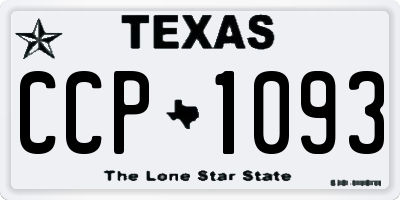 TX license plate CCP1093
