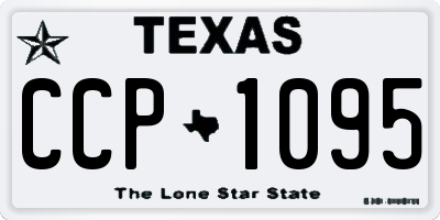 TX license plate CCP1095