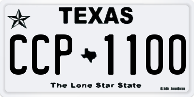 TX license plate CCP1100