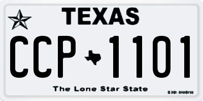 TX license plate CCP1101