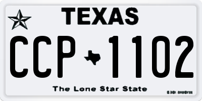 TX license plate CCP1102