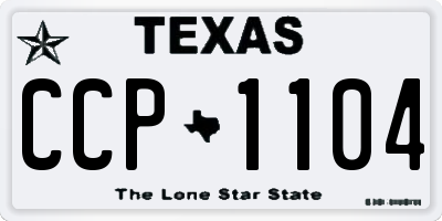 TX license plate CCP1104