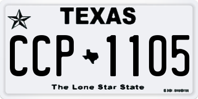 TX license plate CCP1105