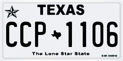 TX license plate CCP1106