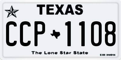 TX license plate CCP1108