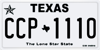 TX license plate CCP1110